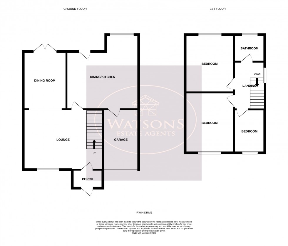 Floorplan for Irwin Drive, Nottingham