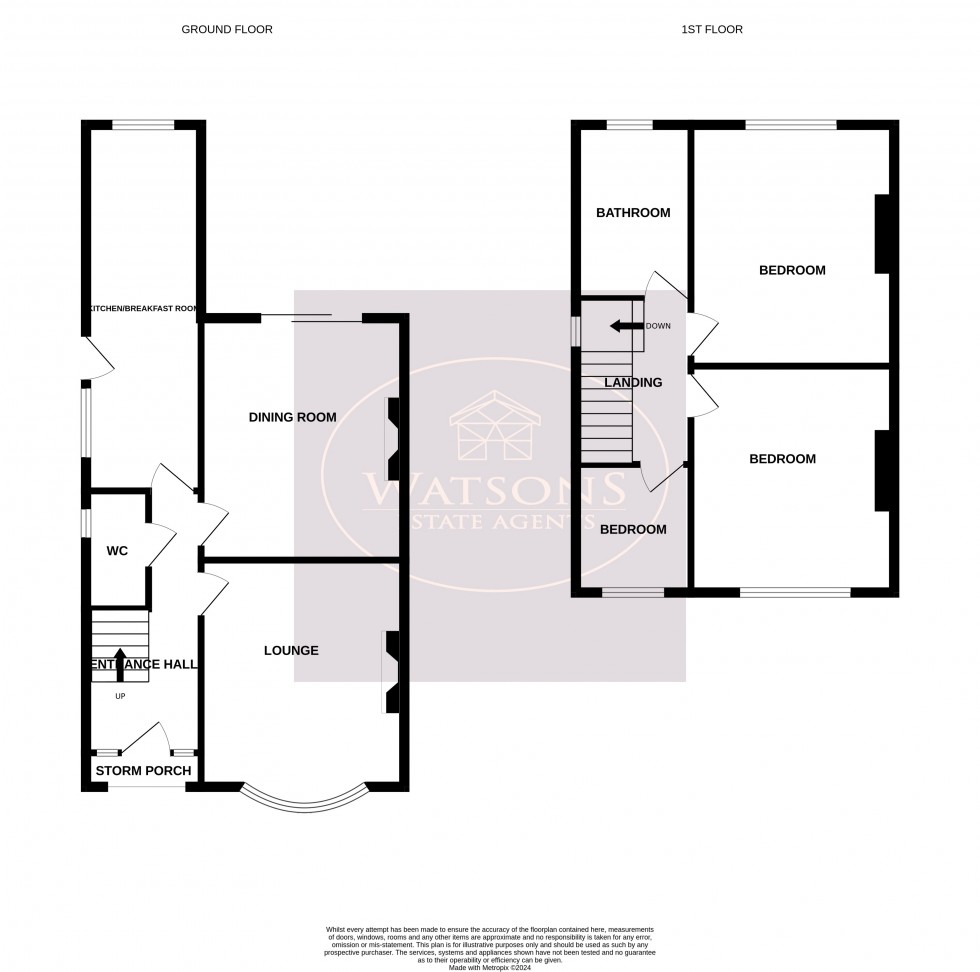 Floorplan for Vernon Street, Ilkeston, Derbyshire