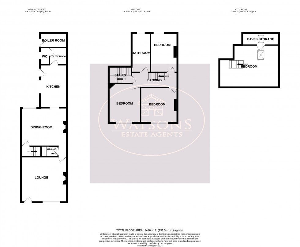 Floorplan for Eastwood, Nottingham