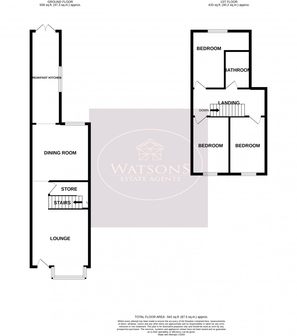 Floorplan for Langley Mill, Nottingham, Derbyshire