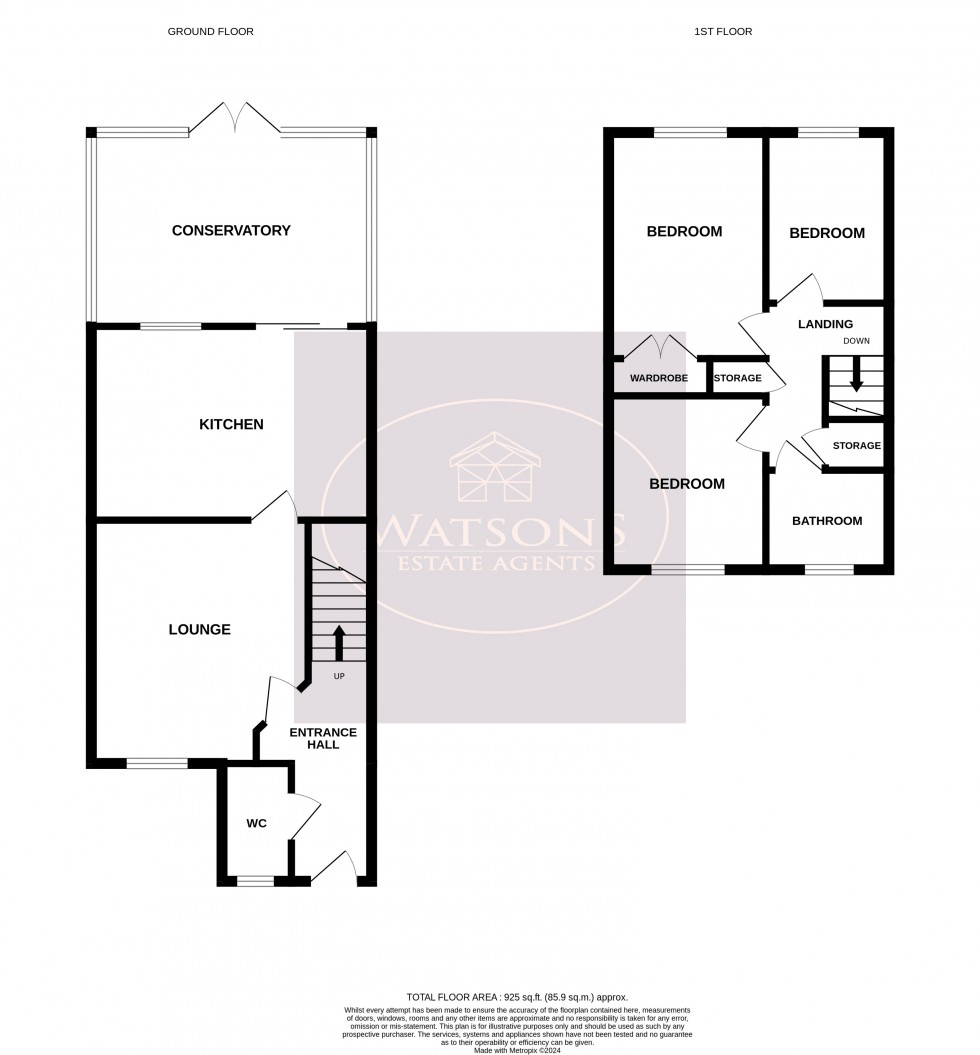 Floorplan for Swallow Close, Nottingham